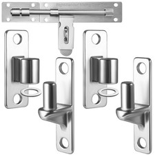 Heavy Duty Stainless Steel Gate Hinges with Bolt Latch Vinyl, Wood, Farm Gates