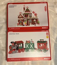 2 Christmas Creatology craft kit gingerbread mansion and Christmas train