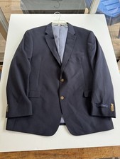 Tommy Hilfiger Men's Classic Wool Blend Blazer Sport Coat Navy Blue Size 48R