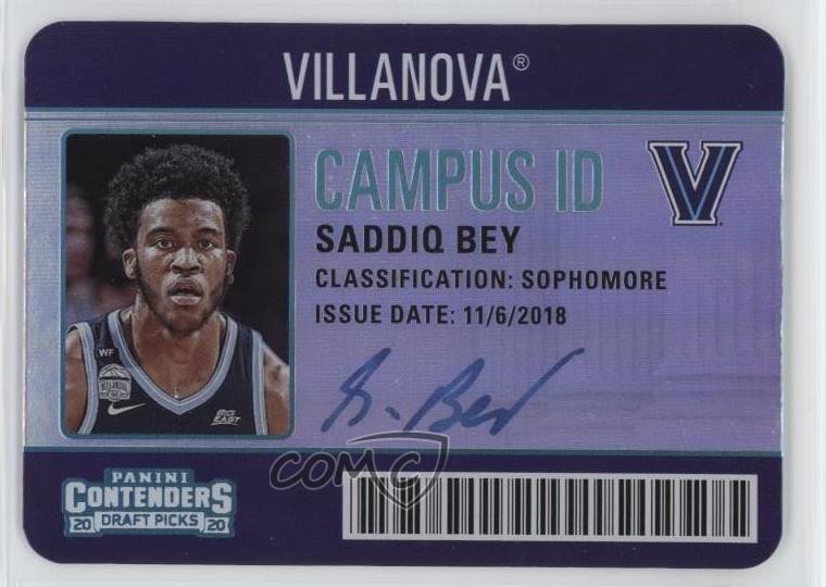 2020-21 Panini Contenders Draft Picks Campus ID Saddiq Bey #14 Rookie RC 00y3