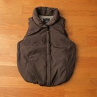 Gap Brown Puffer Vest Women XS Quilted Collared Full Zip Casual Outerwear