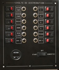 Marine Switch circuit breaker control panel  12volt dc  Boat Yacht campervan