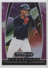 2019 Panini Chronicles Titan Purple Mojo Prizm 43/75 Francisco Lindor #16 1j8