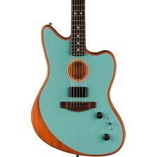 Fender Acoustasonic Player Jazzmaster Sitka Spruce-Mahogany A/E Guitar Ice Blue
