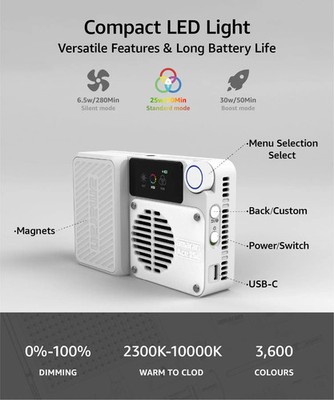 Aputure amaran Ace 25c Pocket LED Light RGBWW 2300K-10000K 4500mAh PD Charging