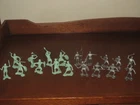 Marx Vintage 54mm Lot 9 Light Green Vikings and 9 Silver Knight Figures