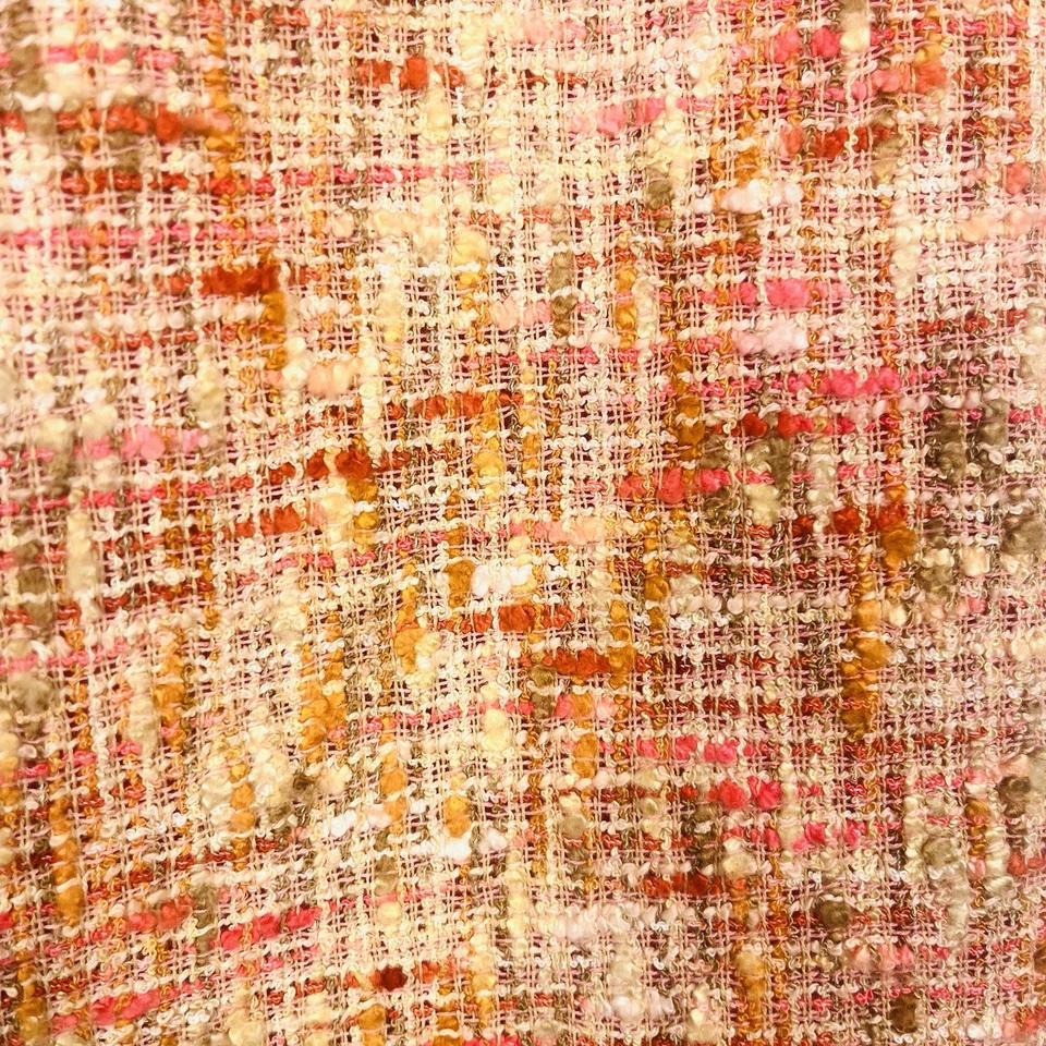 Falda lápiz Oilily Vintage tweed naranja y rosa cintura alta 40/mediana Foto 3 de 4