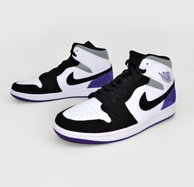 NEW NIKE AIR JORDAN 1 MID SE MEN'S SHOES SIZE 13 PURPLE SNEAKERS 852542-105