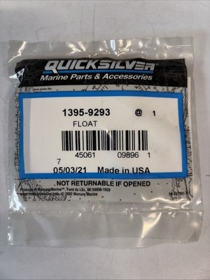 1395-9293 NEW GENUINE OEM MERCURY QUICKSILVER FLOAT 9293 LOT N4-1