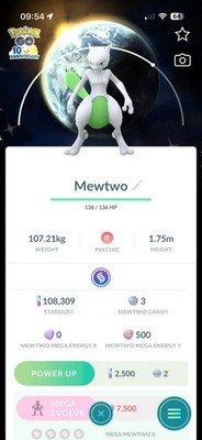 Pokemon Go Mewtwo Shiny 10th Anniversary / FAST / READ DESCRIPTION