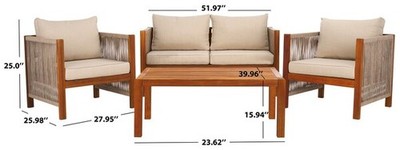 Safavieh ROYA 4 PC LIVING SET, Reduced Price 4172700236 PAT7095A