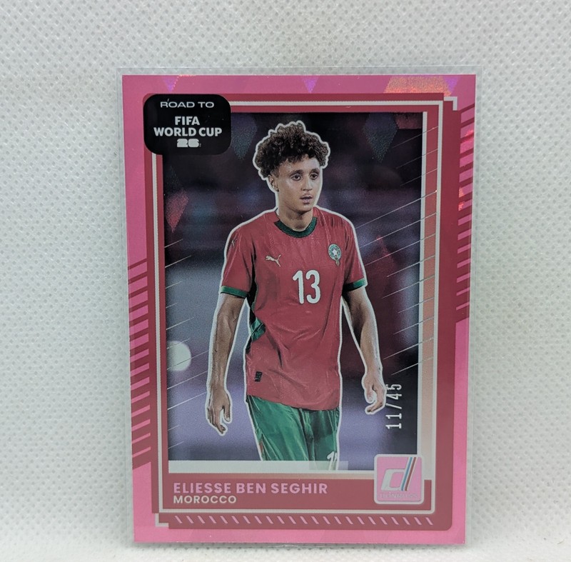2025-26 Donruss Soccer World Cup Eliesse Ben Seghir Pink Cubic /45