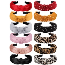 Headbands for Women 12 Pack Head Bands Womens Hair Knotted Headband for Women Kn