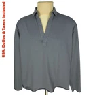 Frank & Eileen Tee Lab Womens Grey Cotton V-Neck Polo Long Sleeve Top Size L