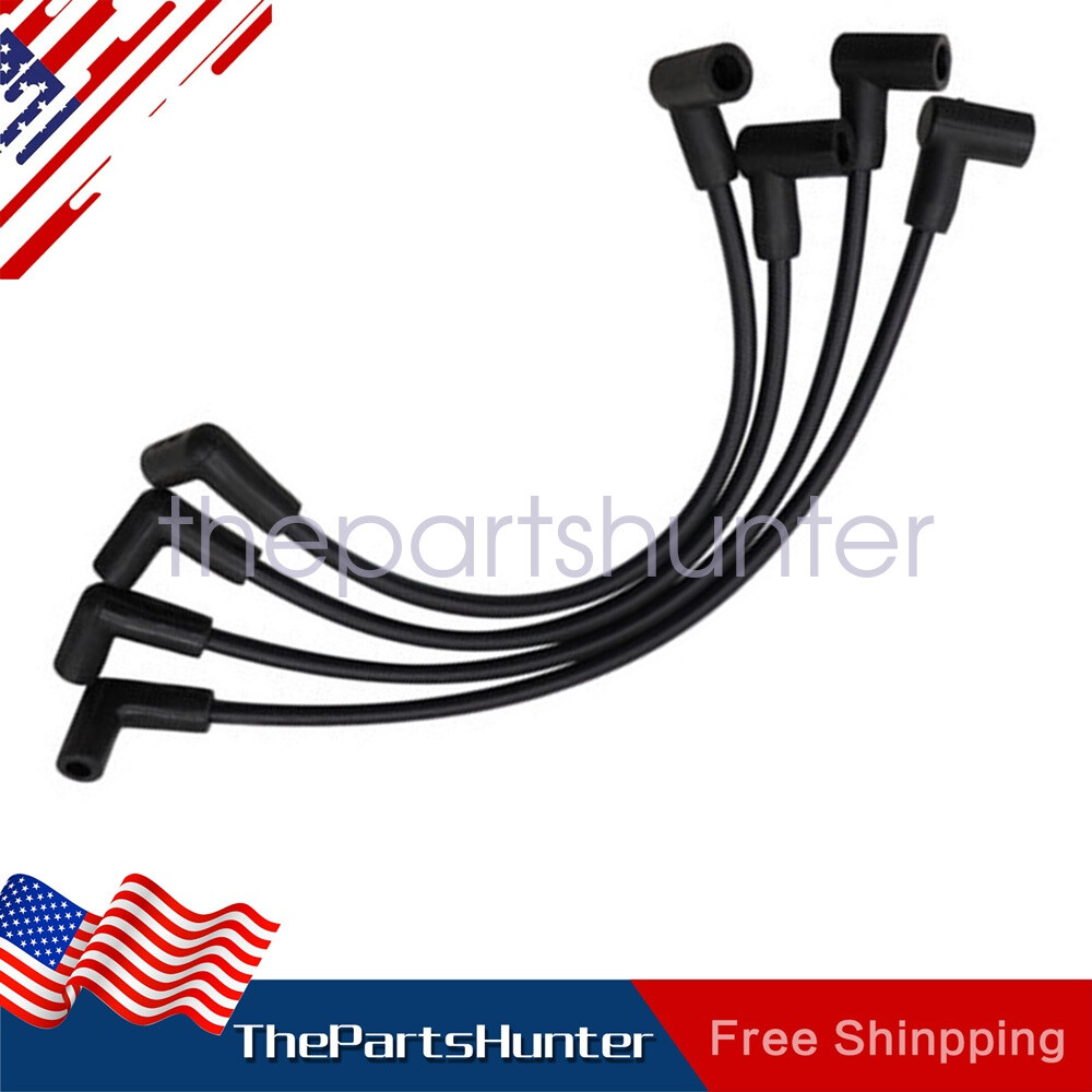 A-Premium 4-Piece Spark Plug Wire Set - Fits 1995-2006 Johnson/Evinrude 90-115HP V4 60° Carbureted Motors