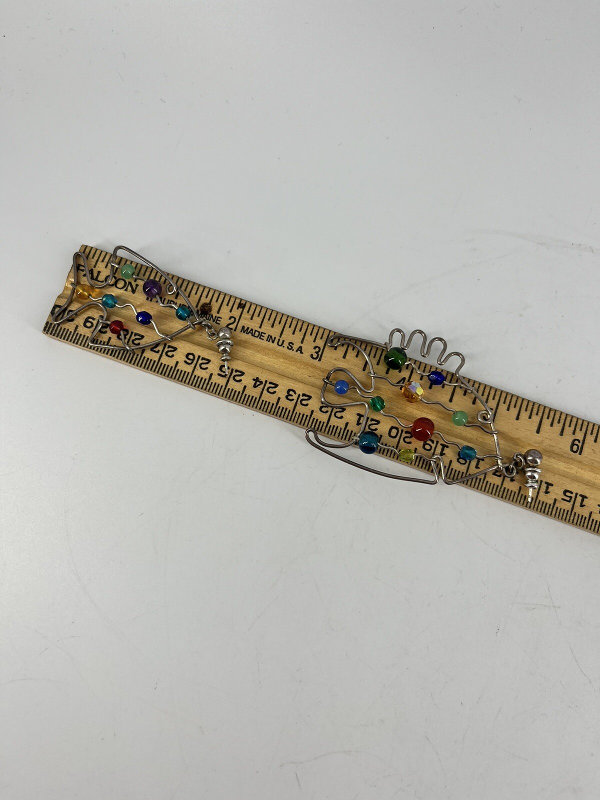 Asymmetrical Wire Multicolor Bead Post Back Fish … - image 3