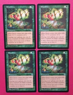 Magic the Gathering MTG Mirage ALFIYA GROVE  X 4 LP/EX  1996 PLAYSET Nice!