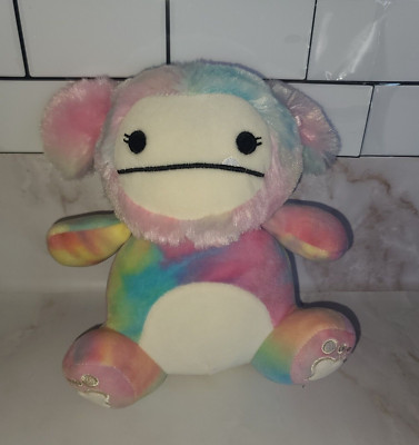 Squishmallow Rainbow Bigfoot Zaylee 7'' Plush Kellytoy Yeti