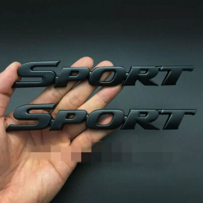 2x/Set Car Exterior Accessories Metal 3D Sport Emblem Badge Decal Sticker Black