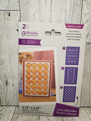 CC3 Crafter's Companion Bold Florals Ribbon Threading Create A Card die New