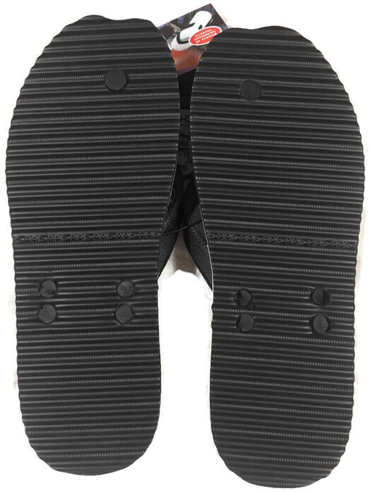 Men's Double Plug Thong Sandals – Black Flip Flops, Rubber Upper, Comfortable Slippers 10 thumbnail image