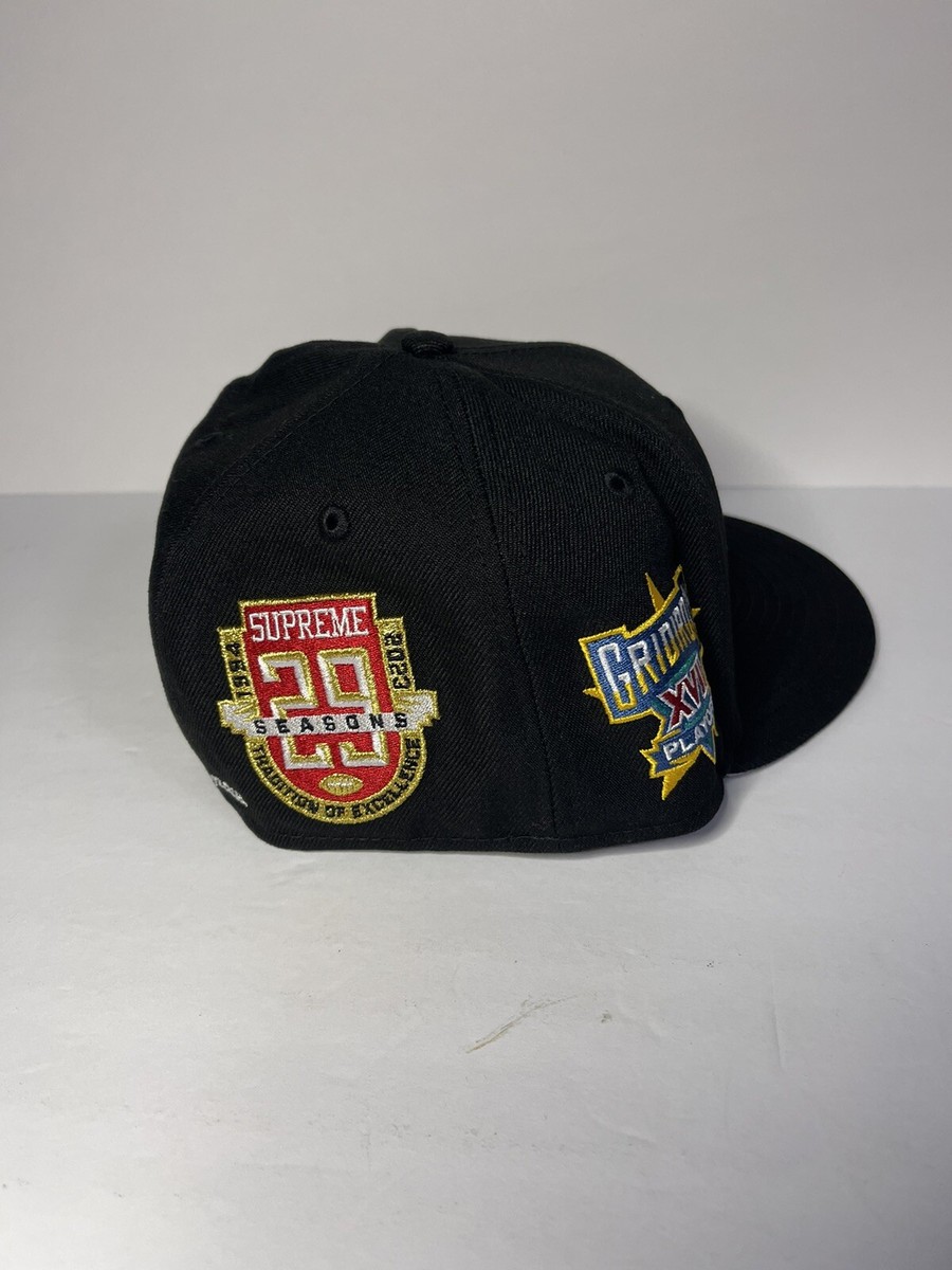 帽子 Supreme Championships Box Logo 7 3/8 NWT Supreme New Era Black Box Logo Championship Hat Cap 7 3/8 SS25