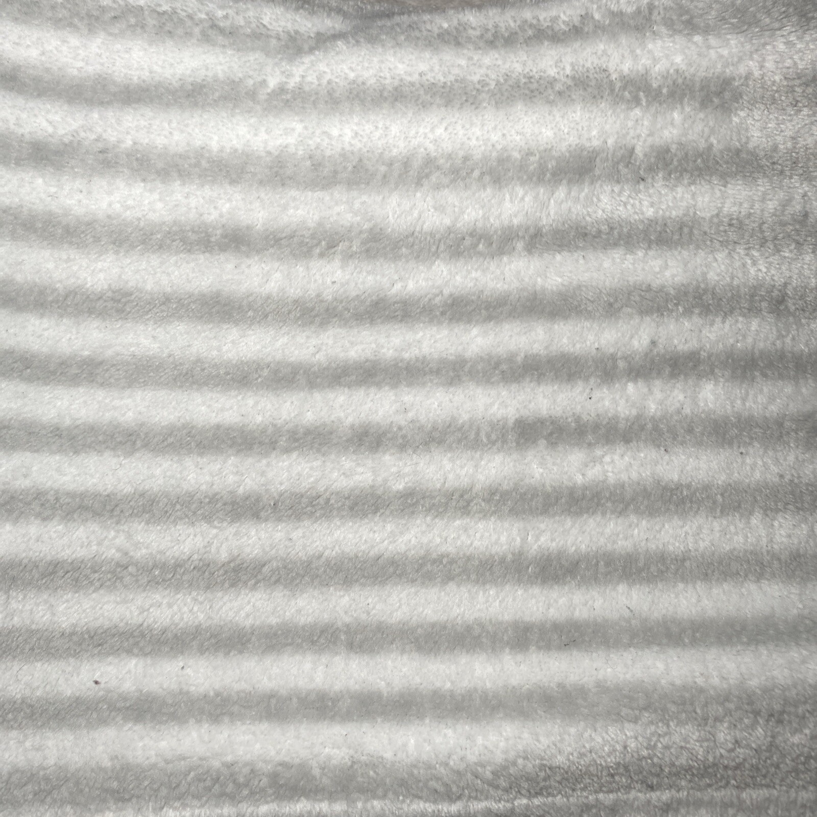 Baby Blanket Gray White Stripes Plush Soft Fleece Security Lovey 30"x40"