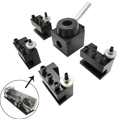 5Pcs/Set 0.59''(15mm) Wedge Type Quick Change Tool Post Holder Set For Lathe