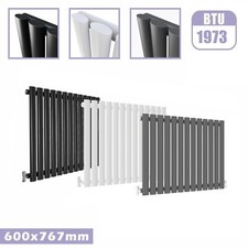 Image of Designer Flat Panel Oval Column Horizontal Vertical Radiator Central Heating Rad