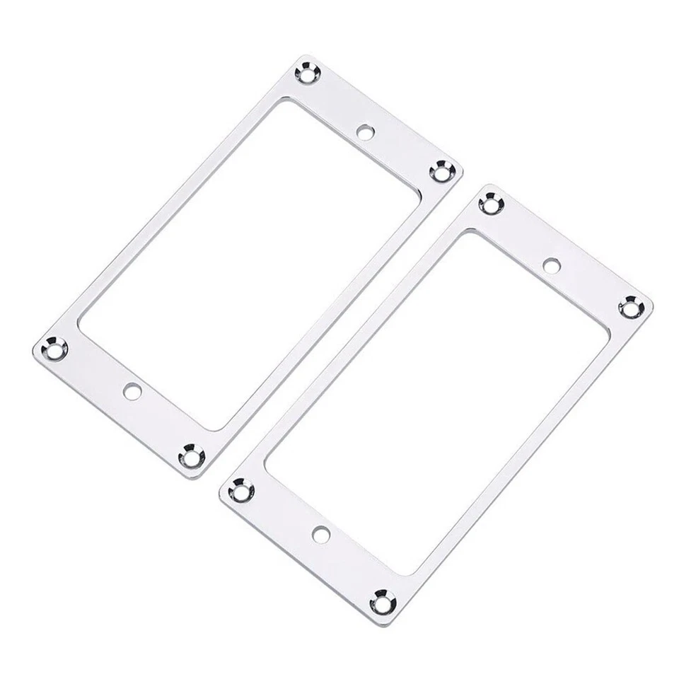 2Pcs Guitar Humbucker Pickup Mounting Ring Frame Bridge Neck Flat Bottom - Image 4 of 4
