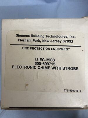 Siemens 500-699715 U-EC-MCS Electronic Chime W/ Strobe Red