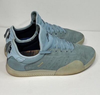adidas 3ST.003 Clear Blue Miles Silvas Skateboarding Shoes Size 10