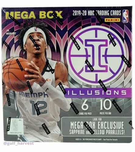2019-20 Panini NBA Illusions Basketball Mega Box, 60 Trading Cards - NEW/SEALED