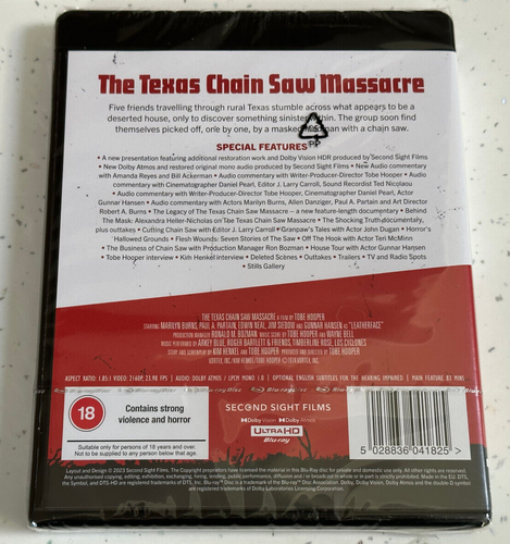 The Texas Chainsaw Massacre - 4K Ultra HD Blu Ray - New & Sealed - Picture 2 of 2