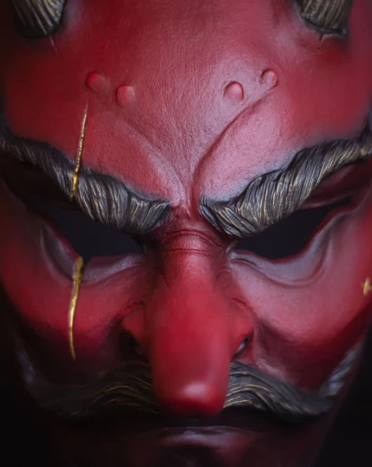 Tengu – Japanese Tengu Oni Mask | Handmade Yokai Demon Cosplay Mask - Image 3 of 4