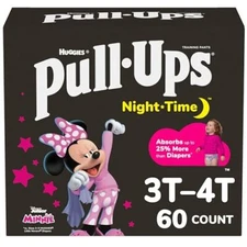 Pull Ups Night Time Training Pants for Girls 3T 4T Disney Minnie Mouse 60 Count