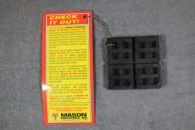 Mason Padding Mason Industries, Super W, Vibration Isolation Pad, 4