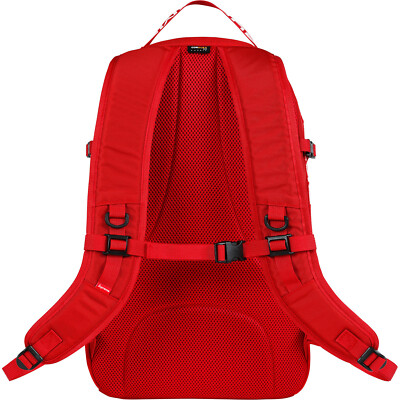 Supreme Cordura SS18 Ripstop Nylon Backpack Red - 100 Supreme Cordura SS18 Ripstop Nylon Backpack Red - 100
