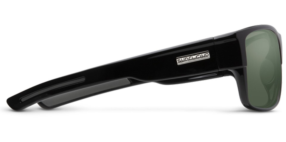 Suncloud Range Polarized Men's Black Square Wrap Sunglasses - S ...