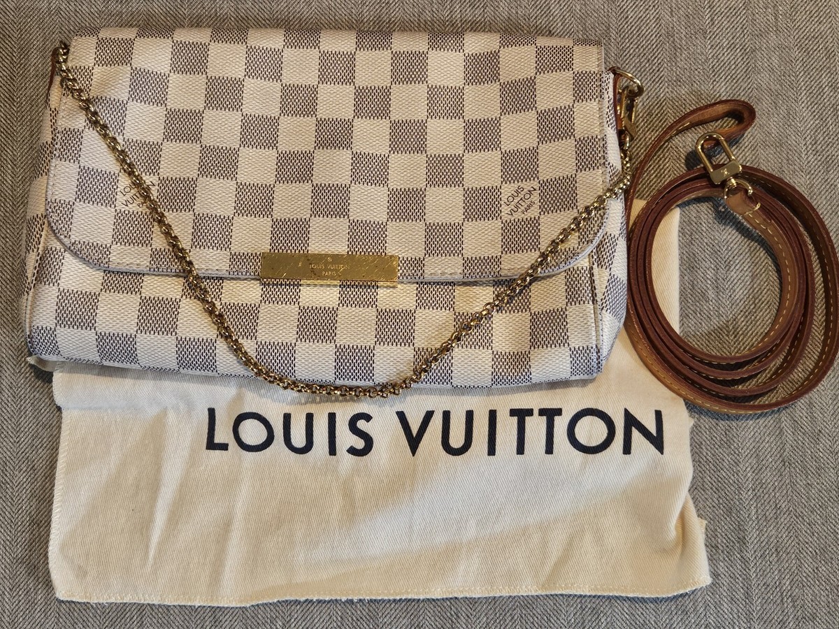 Authenticated LOUIS VUITTON Favorite MM DAMIER AZUR, Discontinued