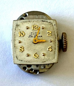Vintage Elgin De Luxe 651 Usa Mechanical Ladies Watch Movement 17j Watch Repair Ebay