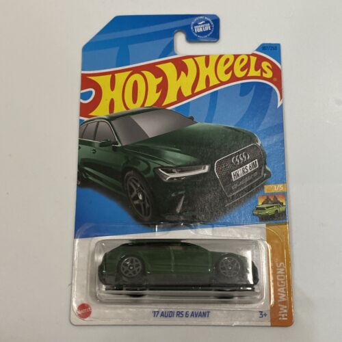 Hot Wheels 2023 HW Wagons 1/5 Green '17 Audi RS 6 Avant - Afbeelding 1 van 4