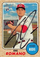 Sal Romano autographed Baseball Card (Reds) 2017 Topps Heritage Rookie #622