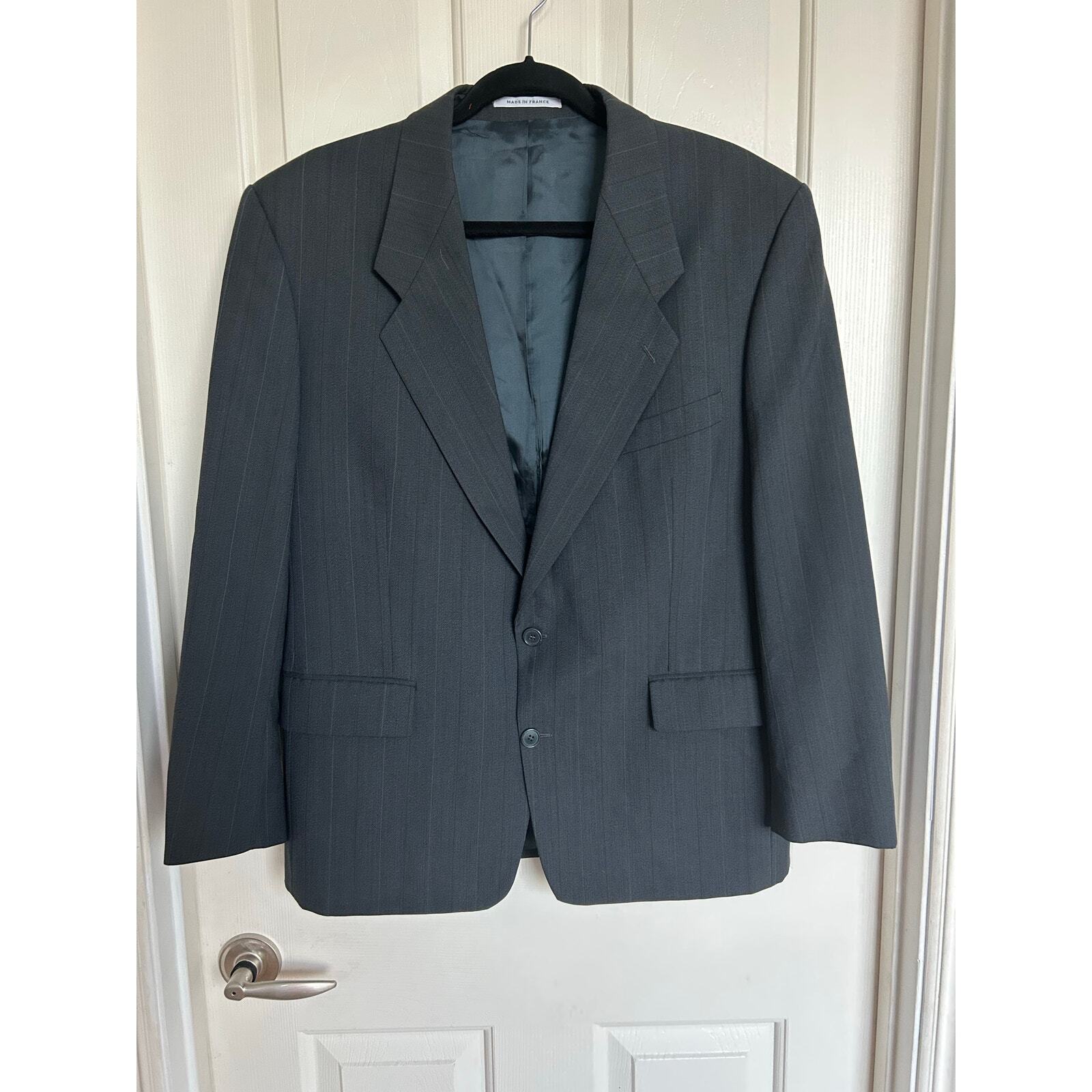 Giacca tuta blazer vintage Yves Saint Laurent YSL e74 42c nuova lana grigio scuro