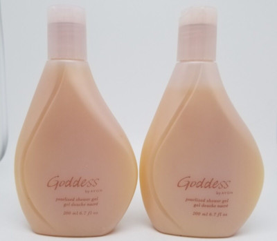 NEW Vintage Avon GODDESS 2 Piece Lot Pearlized Bath & Shower Gel 6.7 fl oz 2004