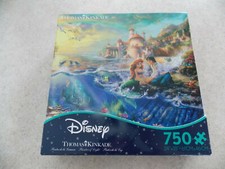 Thomas Kinkade Disney's Little Mermaid Ariel Eric750 Piece Puzzle 100 Complete