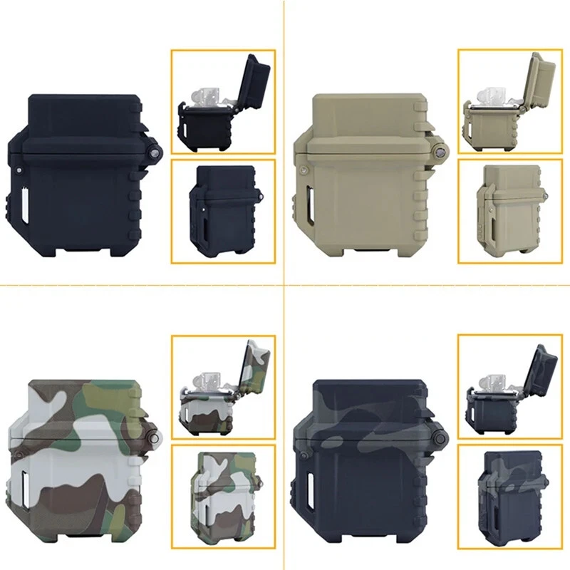 Para Encendedores Zippo, Estuche de Inserto de Carcasa Táctica Ahorro de Combustible con Soporte Fuerte