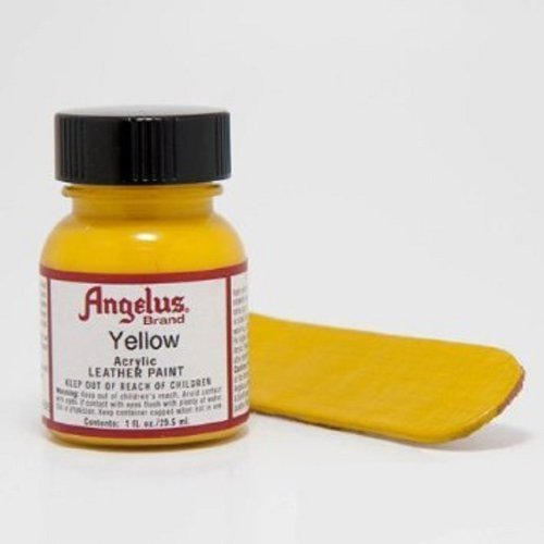 Angelus Acrylic Leather Paint Water Resistant Yellow 1 Fl.OZ