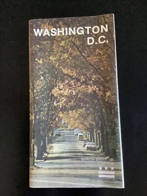 Washington DC Large Illustrated Souvenir Folding Road Map 1980 Very nice map