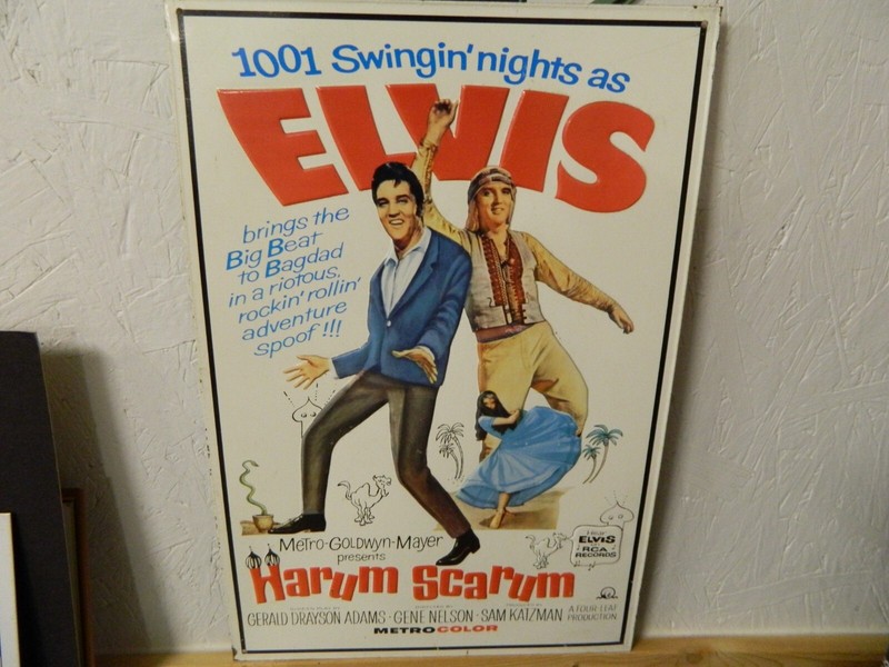 1001 SWINGIN' NIGHTS AS ELVIS HARUM SCARUM METAL/TIN SIGN 1994